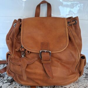 Pikolinos Brown Soft  leather backpack.